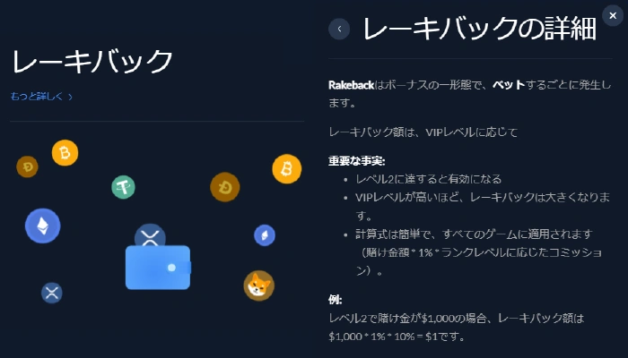 ウルフベットのレーキバック