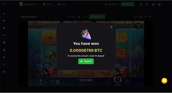 獲得した賞金はビットコインに変換される